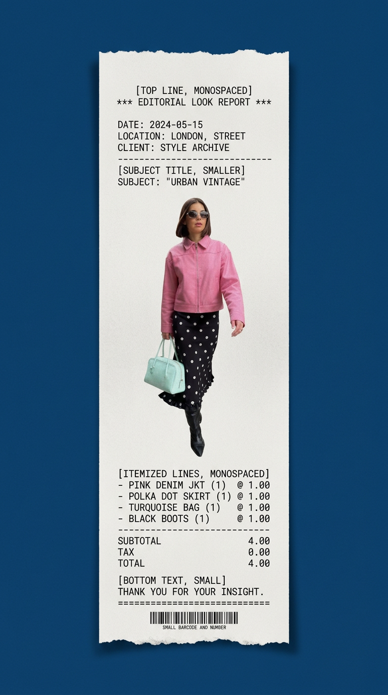 Receipt Style Fashion Poster