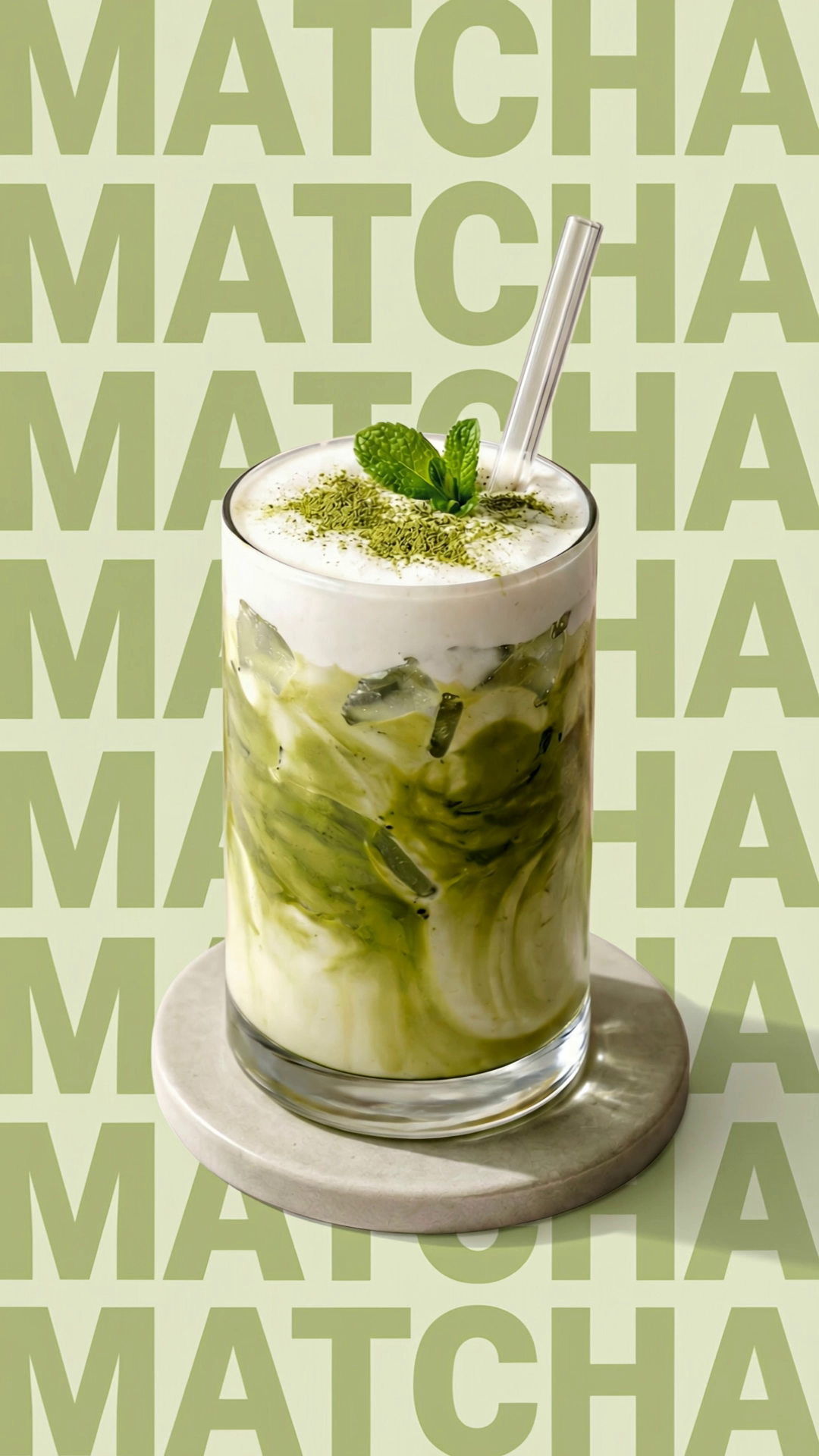 Matcha Scrolling Text Promo Video