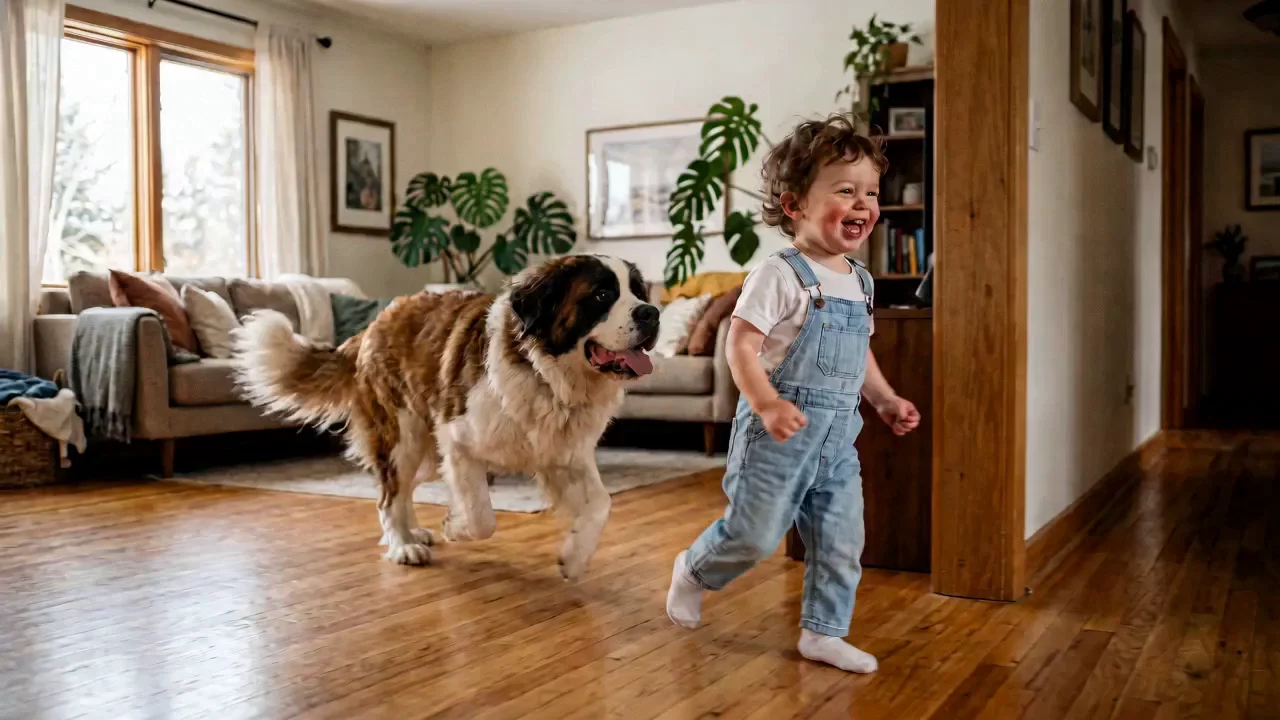 Create Heartwarming Family Scenes with Pet and Child