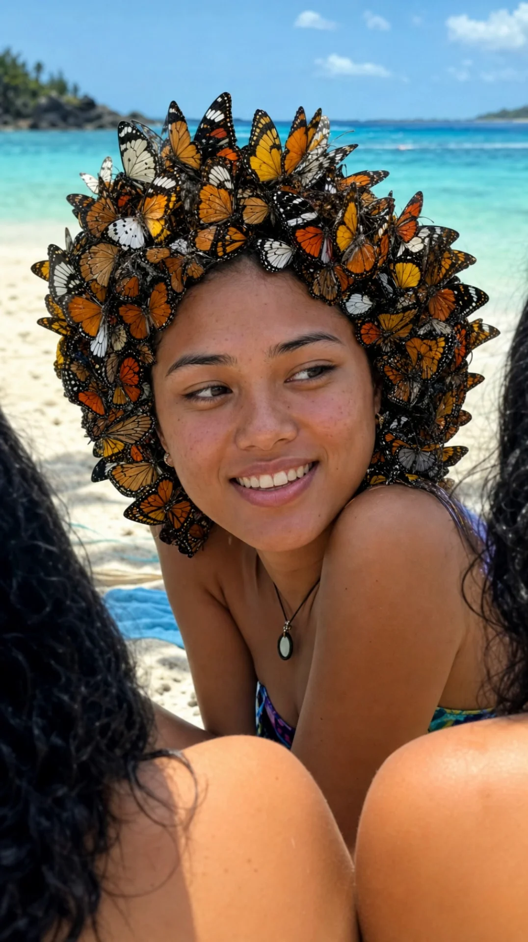 Create Butterfly Beach Portrait Video
