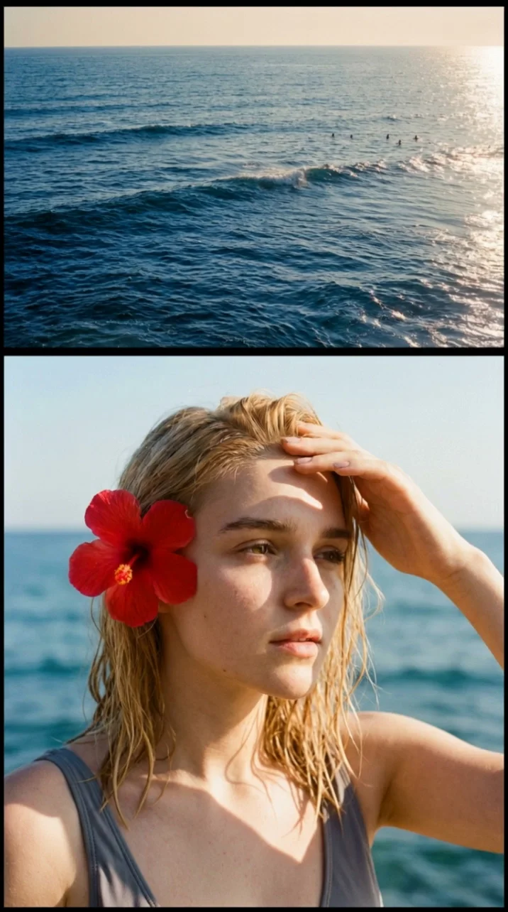 Cinematic Summer Diptych Portrait Creator