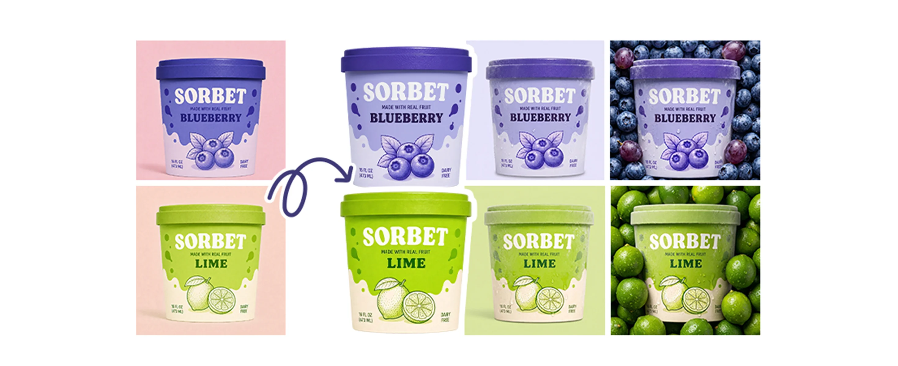 Create Photorealistic Sorbet Product Shots in Batch: Background, Color & Styling