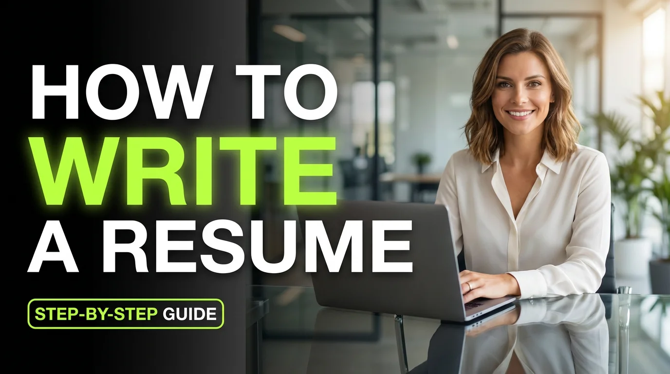 Create Professional Resume Writing YouTube Thumbnail