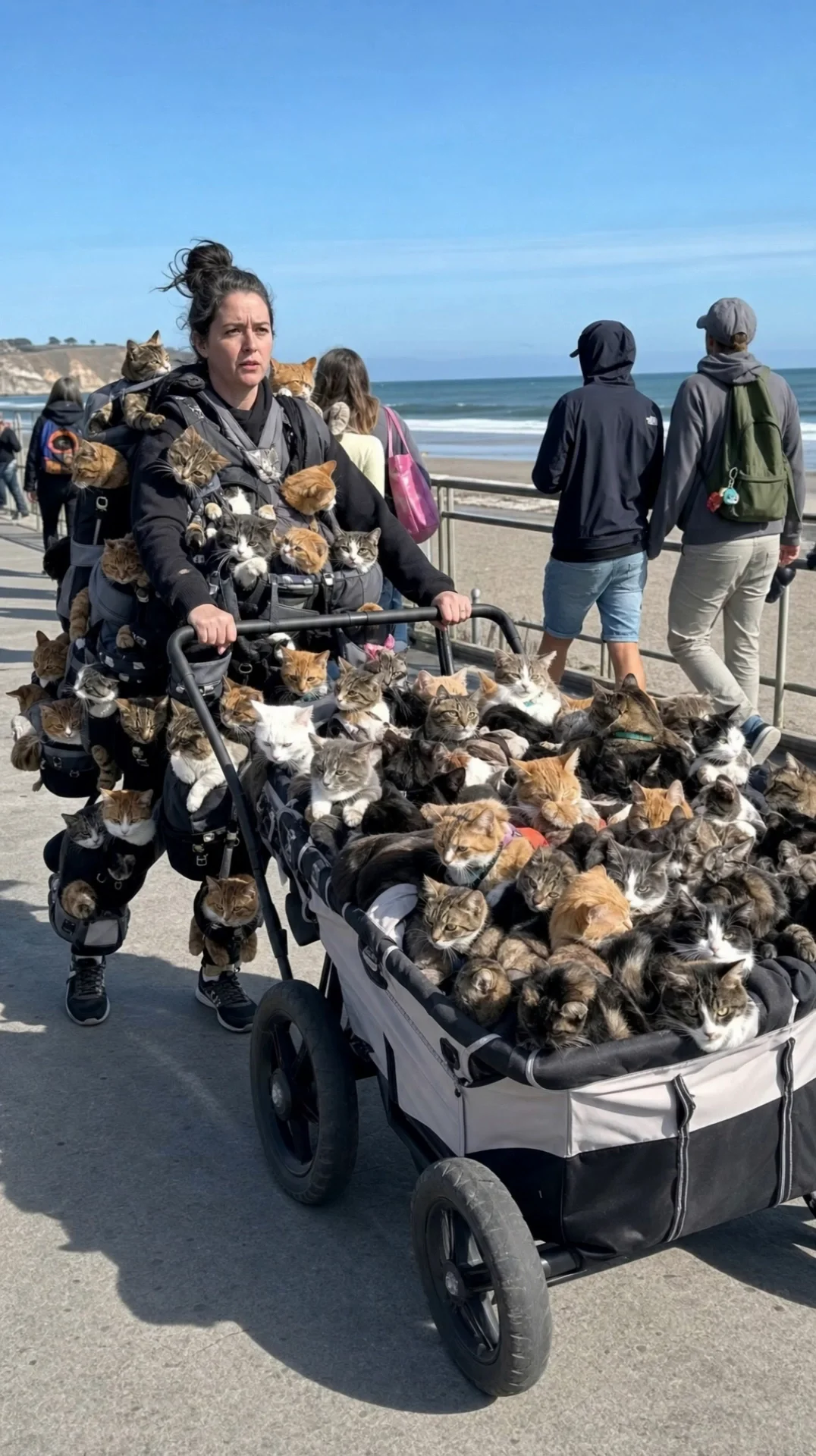 Create a Humorous Cat-Filled Beach Walk Video