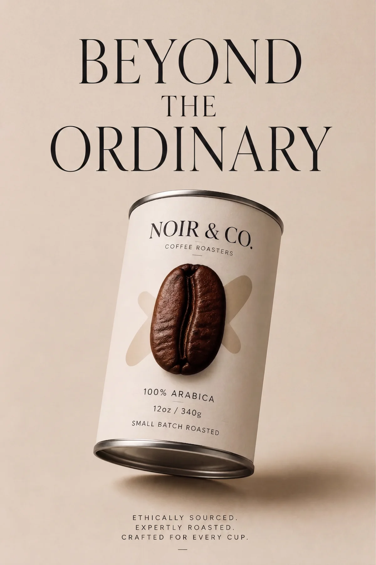 Create Stylish Coffee Ad Designs with Text Overlays