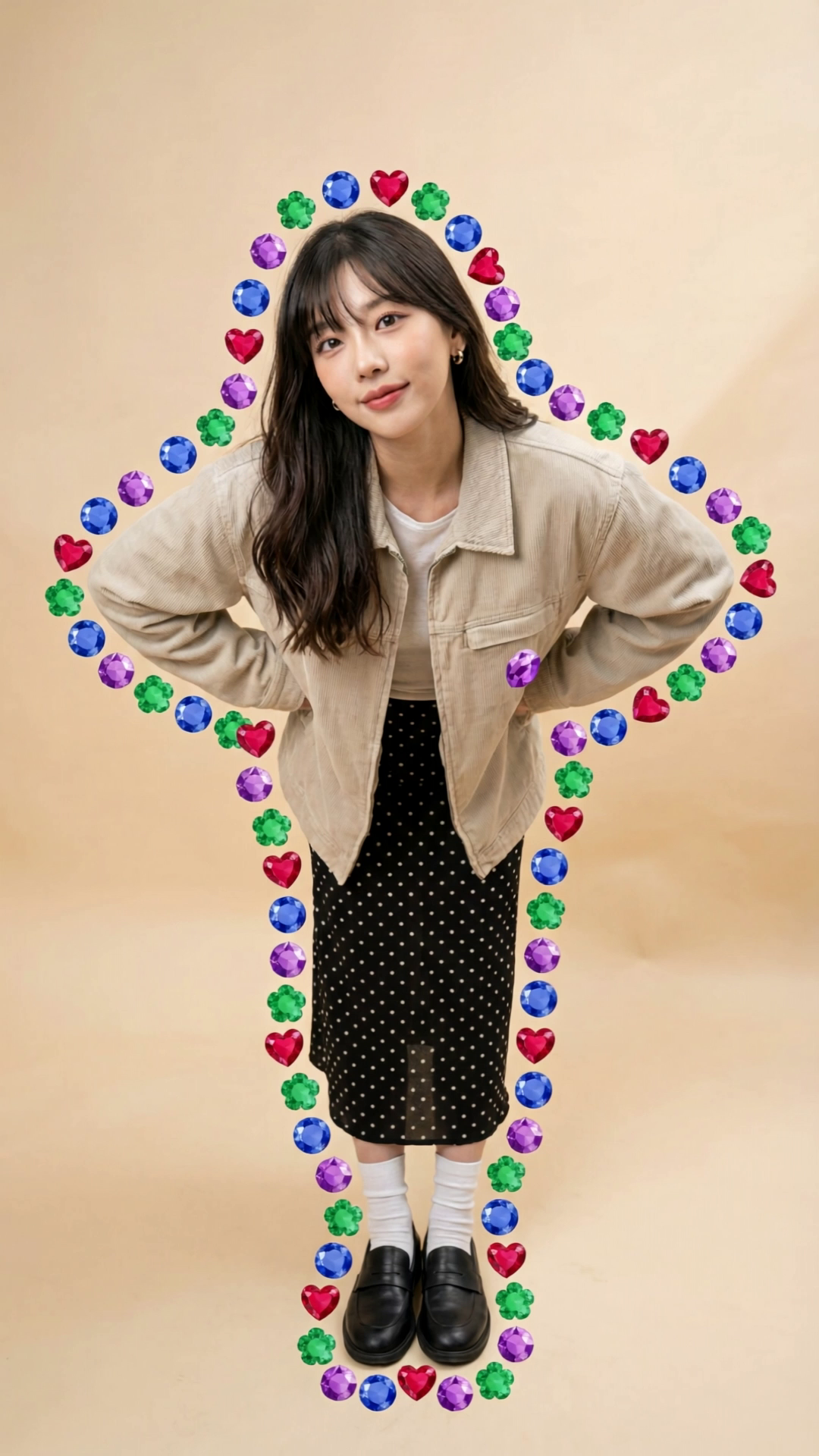 Bejeweled Outline Portrait Video