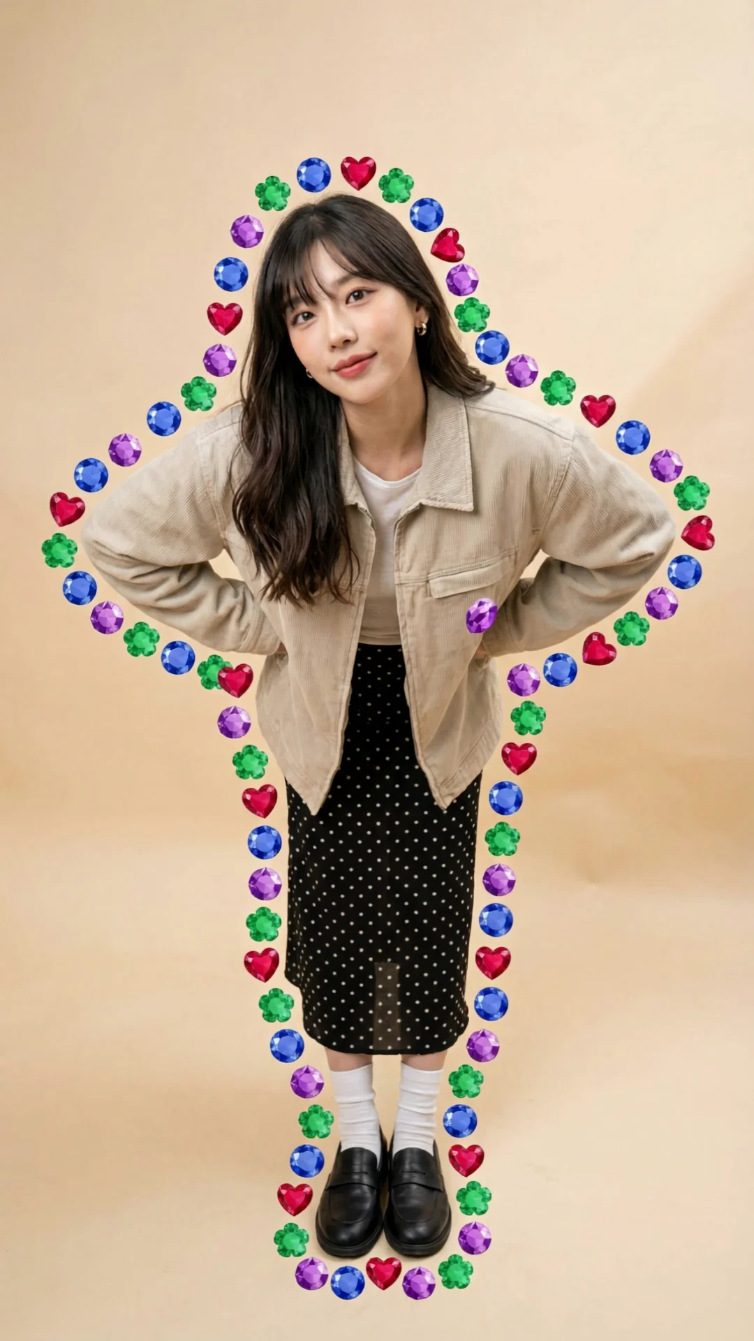 Bejeweled Outline Portrait Video