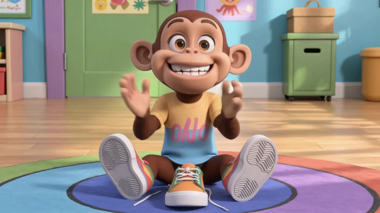 Create Cheerful Animated Monkey Kids Video
