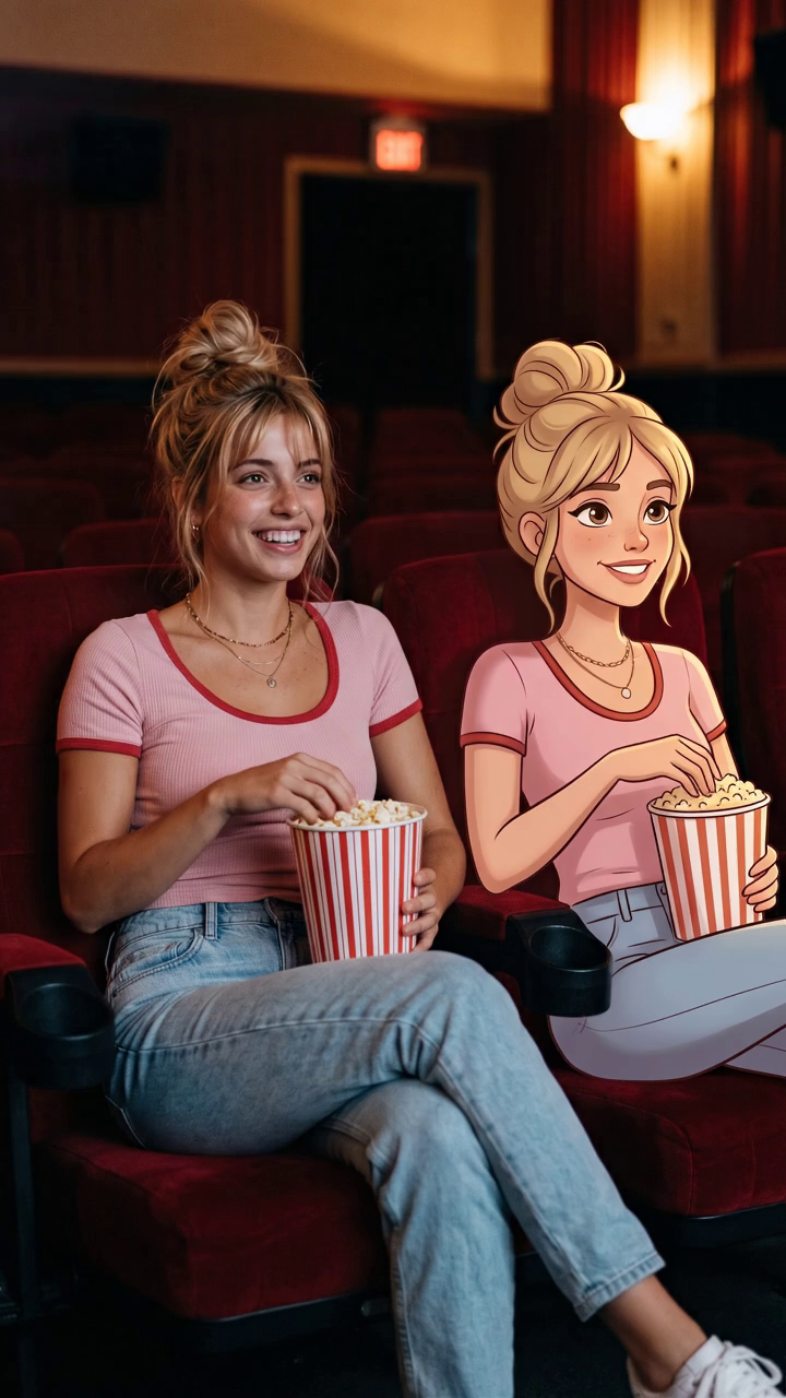 Create an Animated Movie Theater Scene from Photos