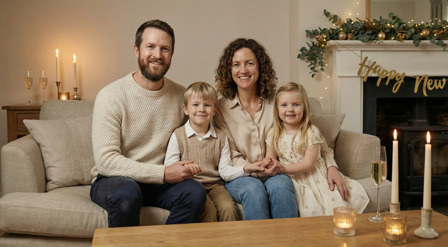 Holiday Family Portraits in 6 Styles