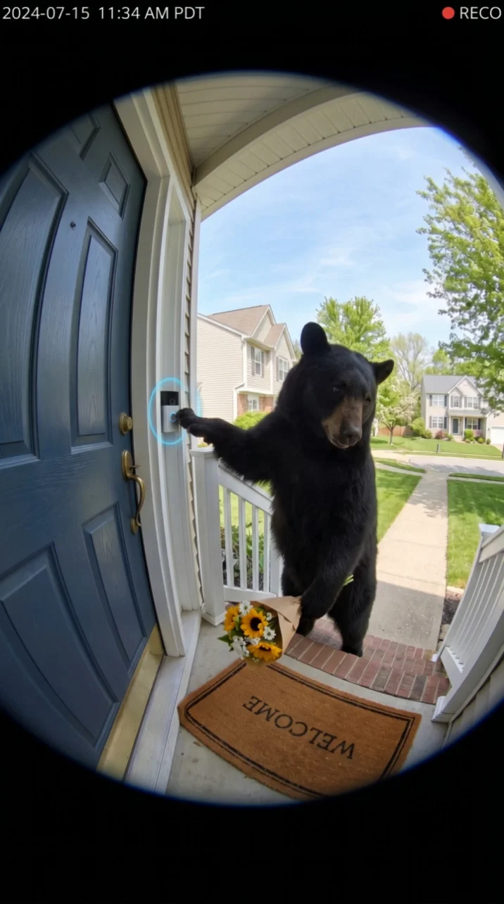 Create a Humorous Bear Doorbell Camera Video
