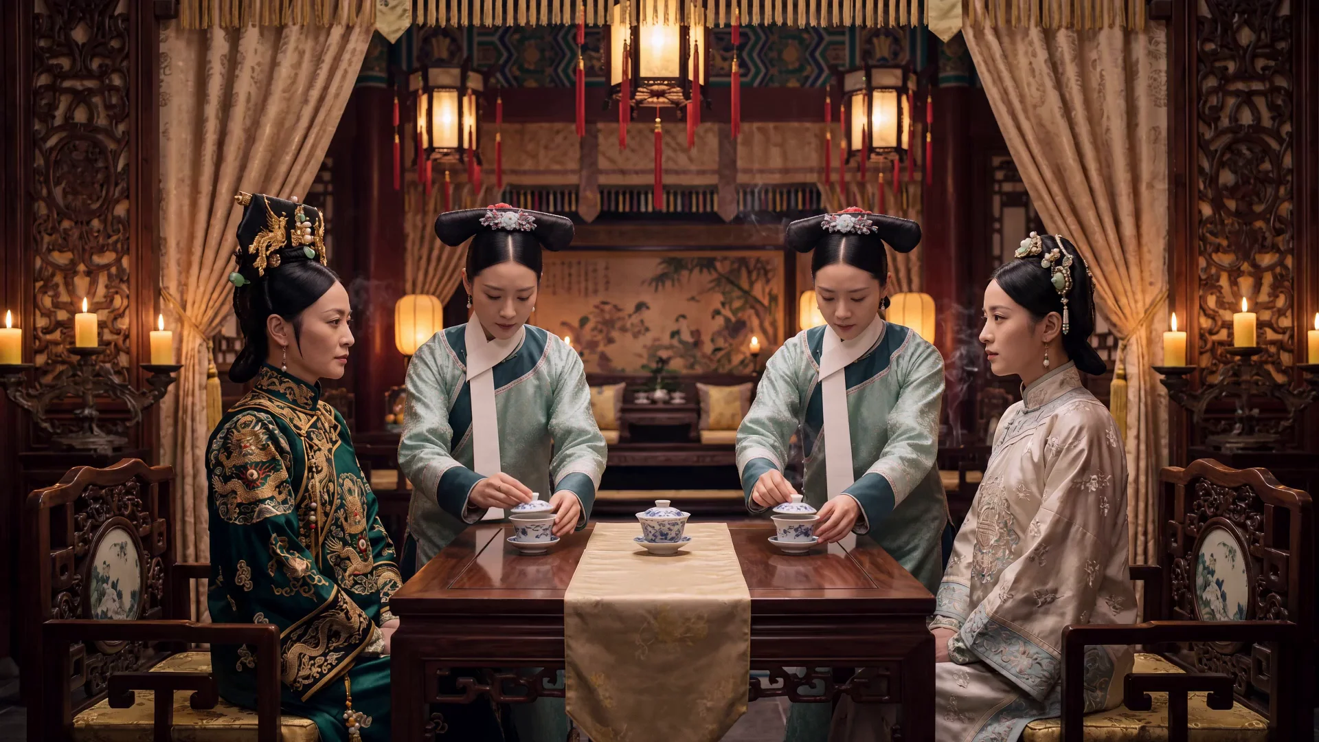 Create a Dramatic Qing Dynasty Tea Ceremony Video