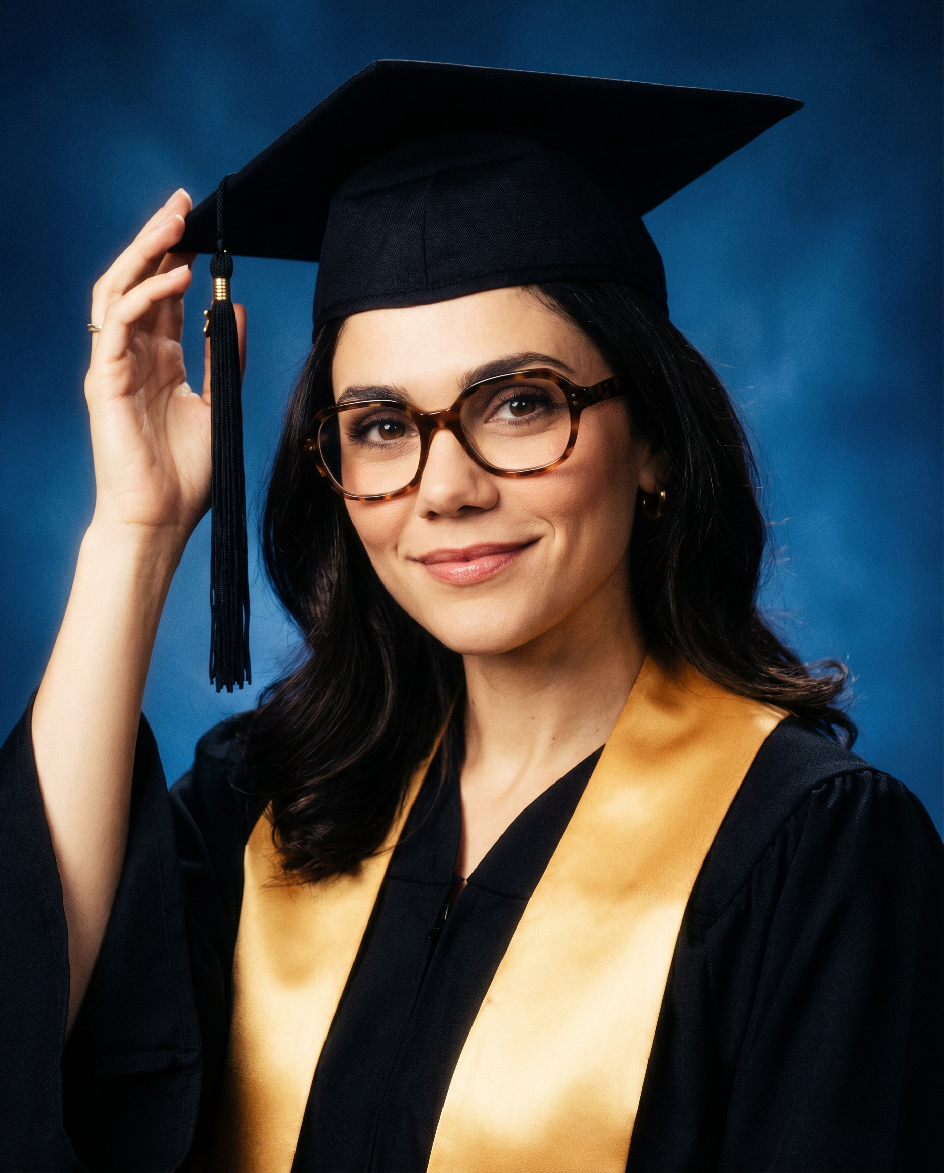 Graduation Portrait Creation with Vintage Style