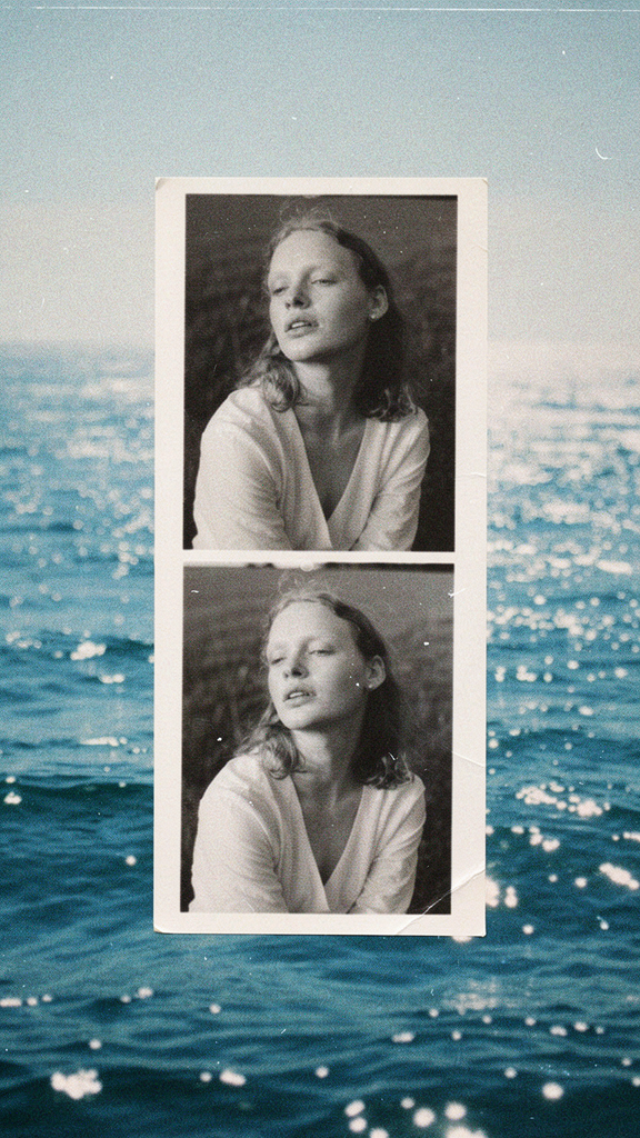 Vintage Ocean-Themed Photo Collage