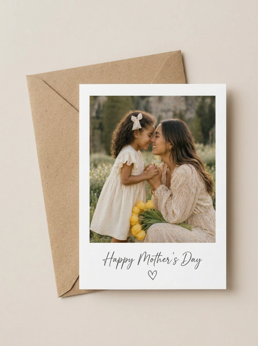 Create Elegant Mother's Day Card with Personalized Photo