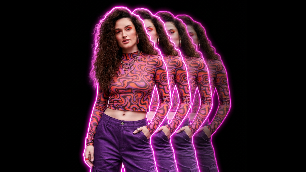 Neon Clone Effect Video from Photo