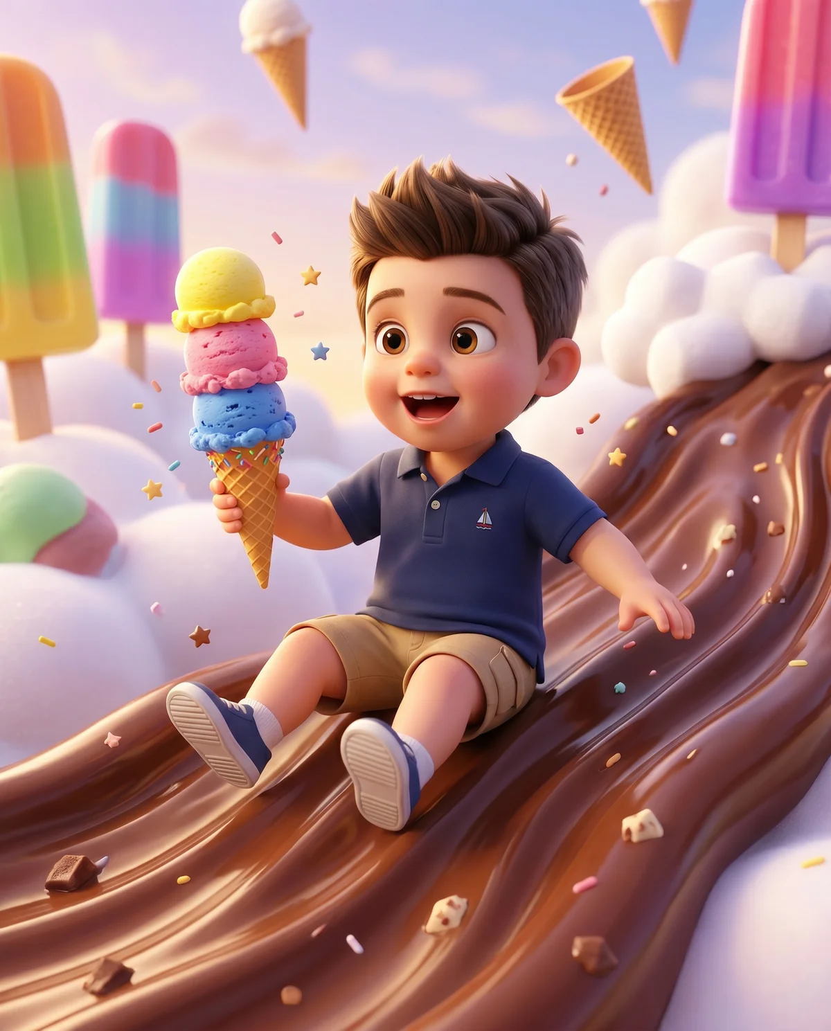 Create Pixar-Style 3D Animated Ice Cream Adventure