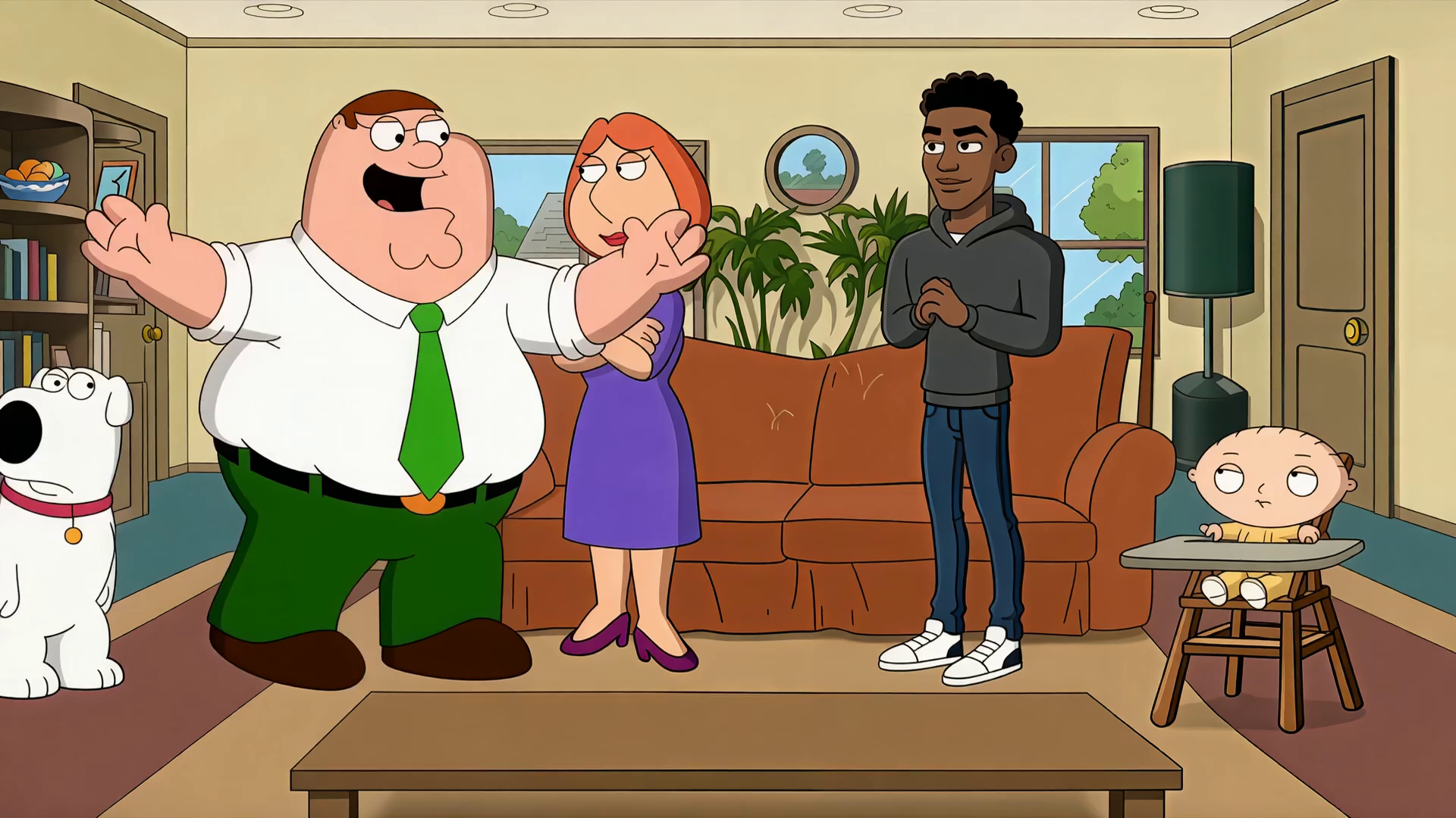 Create Animated Sitcom Scene with Custom Character