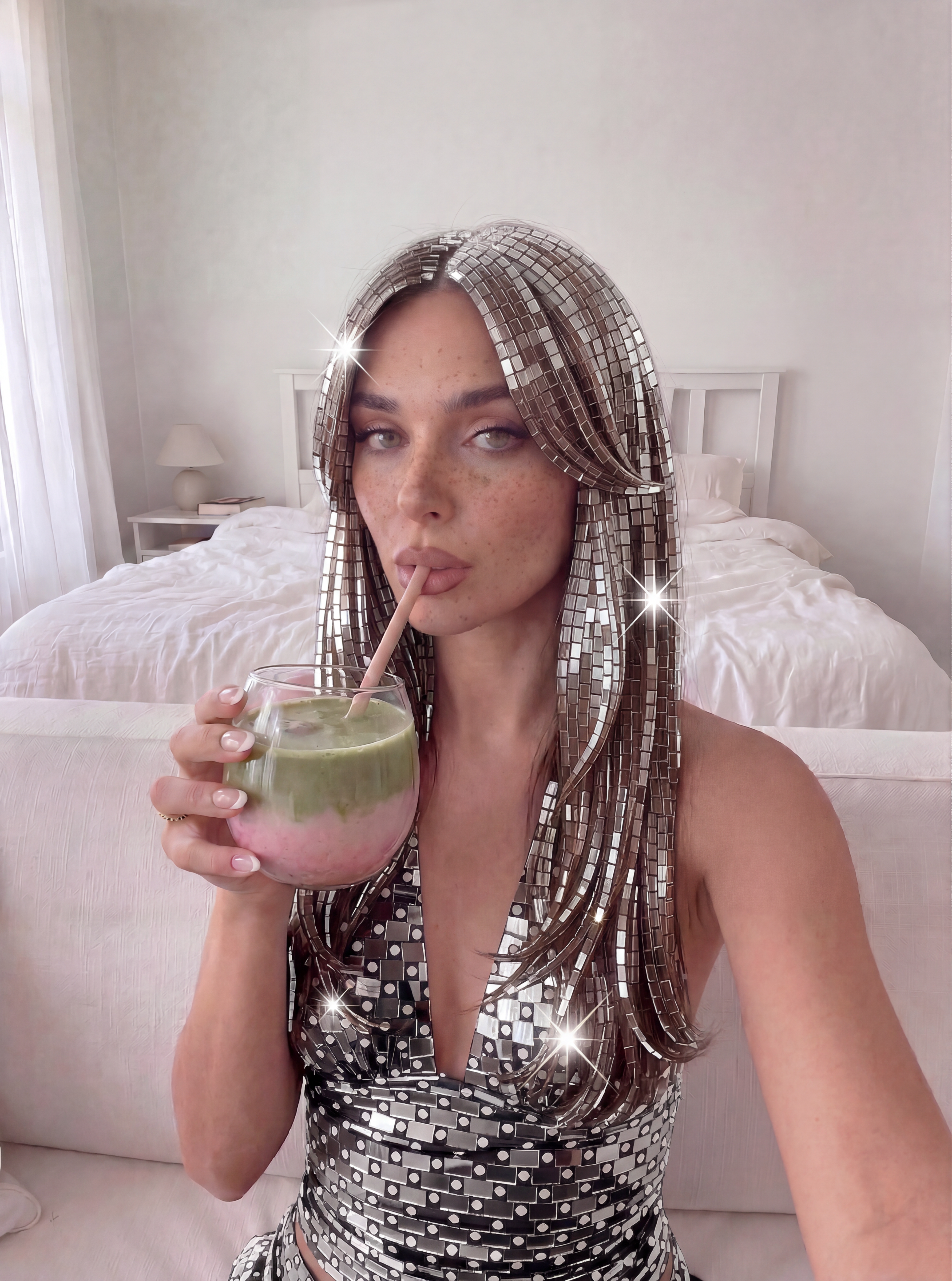 Create Reflective Disco Ball Fashion Portraits