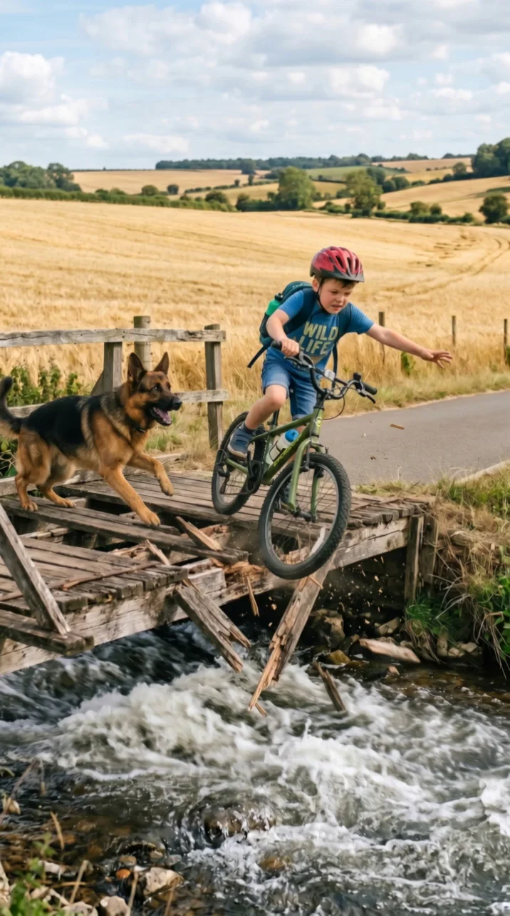 Dramatic Bridge Rescue with Boy and Dog