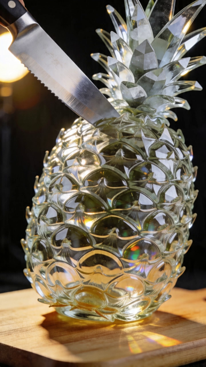 Create Hyper-Realistic Glass Fruit Cutting Short Video