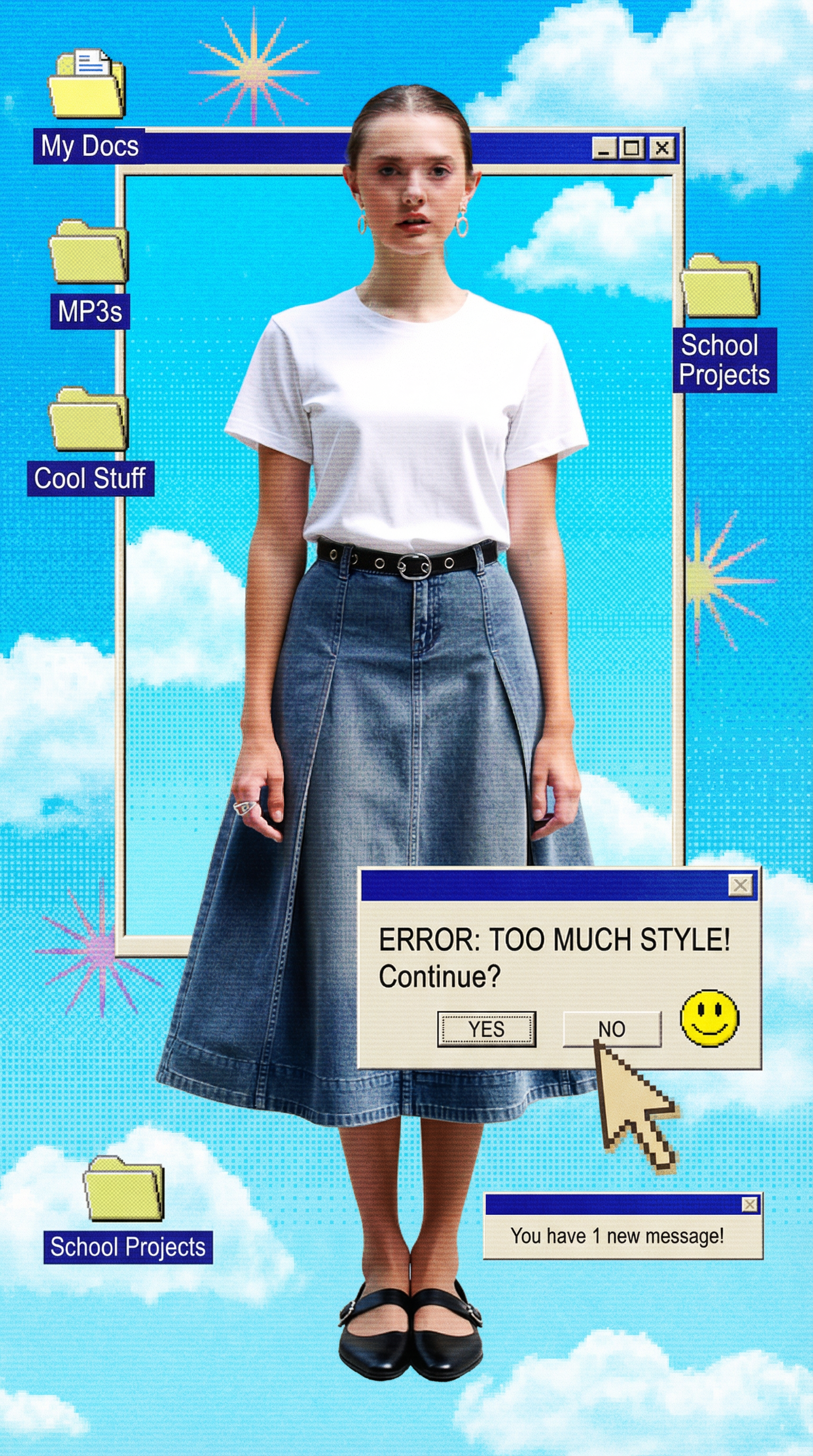 Y2K Computer Desktop Photo Edit