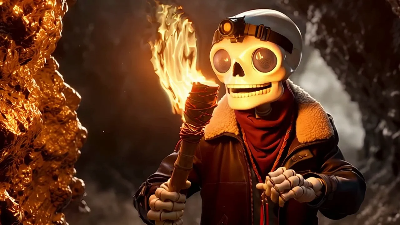 Create a 3D Skeleton Survival Animation Video