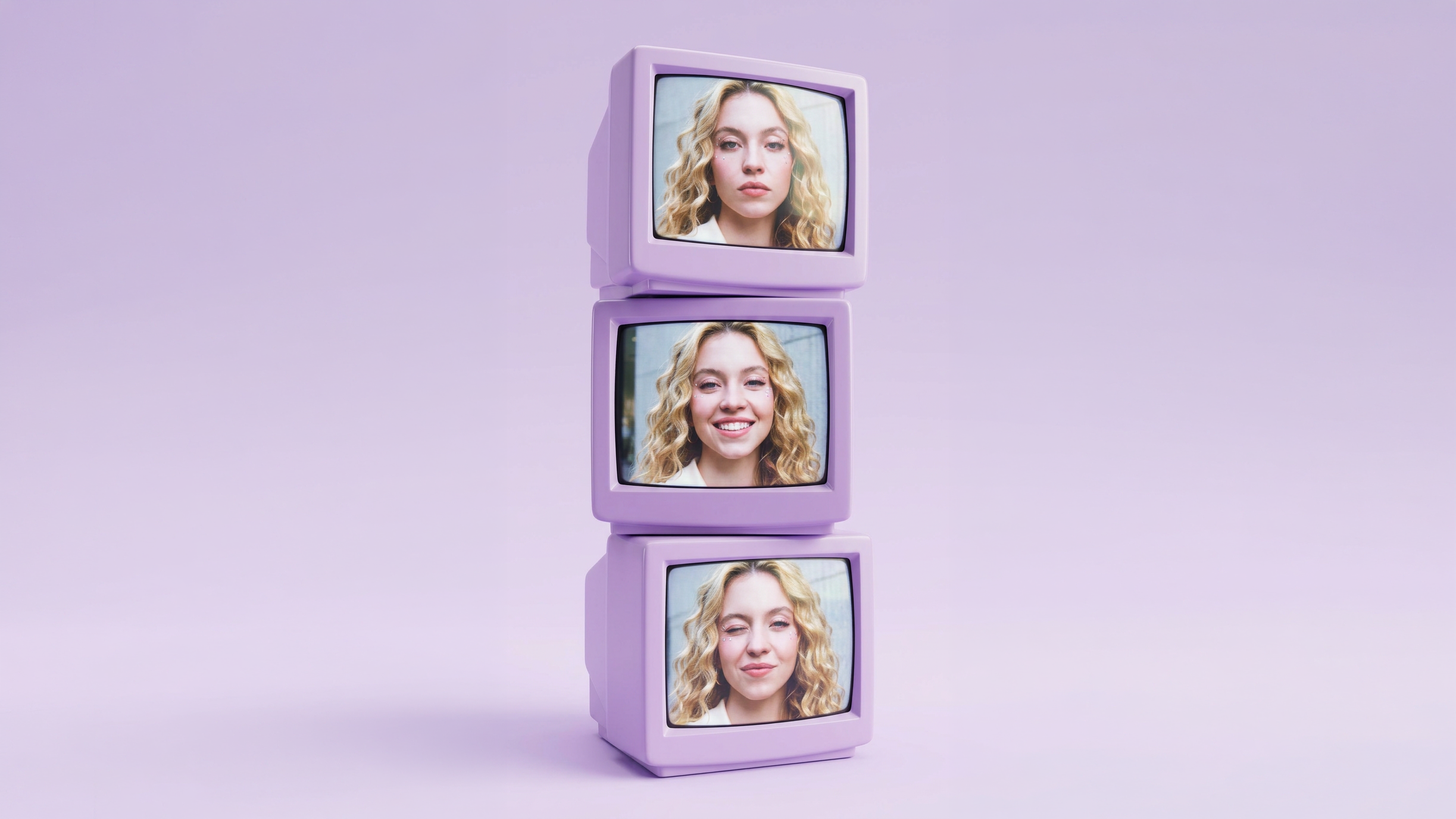 CRT Screen Stack Portrait Video