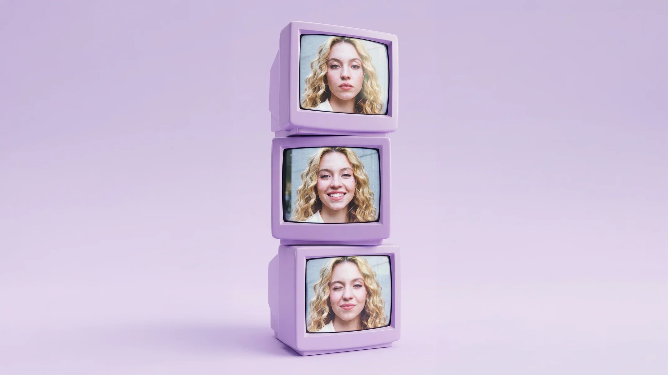 CRT Screen Stack Portrait Video